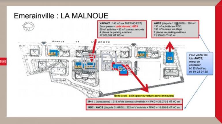 Entrepôt à louer à Émerainville - 222 m²