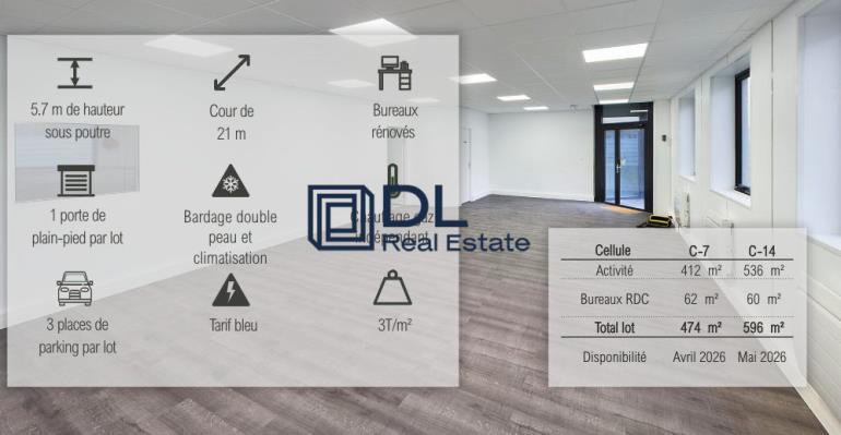 Entrepôt à louer à Bourget - 1 070 m²